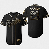 Orioles 23 Joey Rickard Black Gold Flexbase Jersey Dzhi,baseball caps,new era cap wholesale,wholesale hats